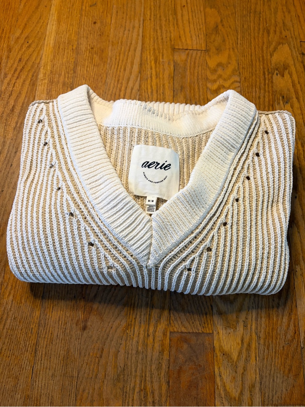 Aerie Ribbed Stripe Oversized Sweater